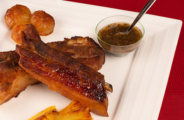 Image showing Grilled pork ribs