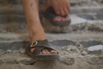 Image showing Feet in sandals