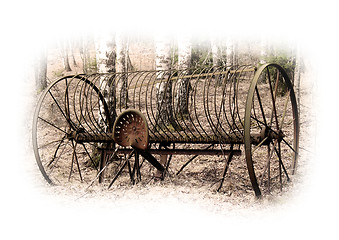 Image showing Old farm machinery - Old machine