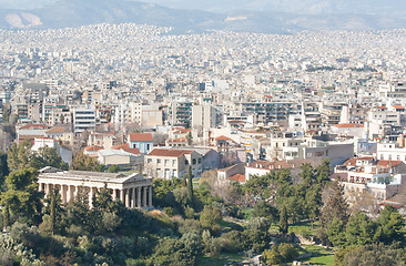 Image showing City of Athens with mountains on the background