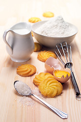 Image showing making baking cookies