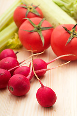 Image showing fresh raddish and vegetables