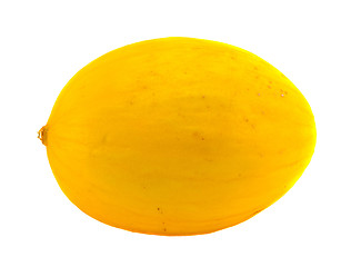 Image showing Yellow fresh healthy melon isolated on white 