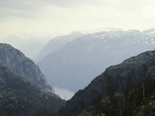 Image showing mountains and fjord in norway