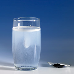 Image showing fizzy tablet in a glass of water