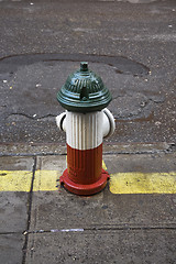 Image showing Patriotic Italian fire hydrant