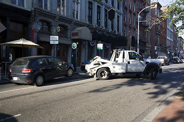 Image showing Car being towed