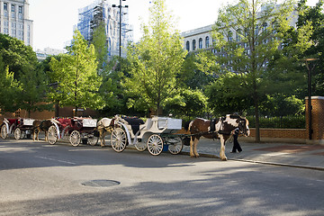 Image showing Horse drawn carriages