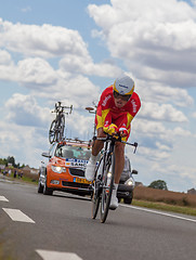 Image showing The Spanish cyclist Luis-Leon Sanchez 