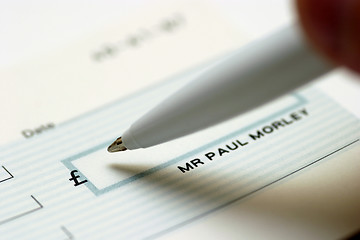 Image showing Writing a Check