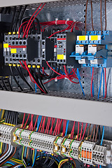 Image showing New control panel with static energy meters and circuit-breakers