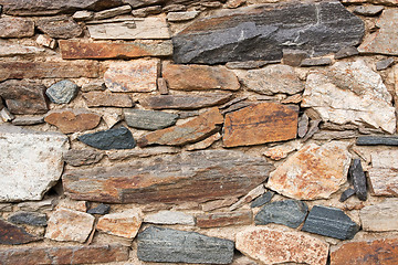 Image showing Background of stone wall texture photo 