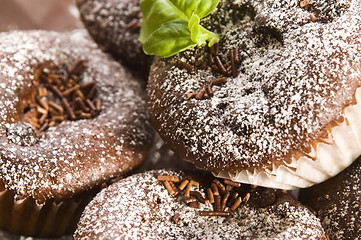 Image showing Homemade chocolate muffins