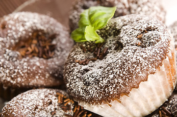 Image showing Homemade chocolate muffins