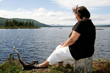 Image showing Obese woman