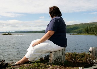 Image showing Obese woman