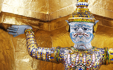 Image showing Bangkok grand palace statue