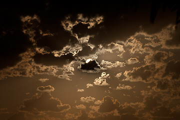 Image showing Fantastic cloudscape at sunset