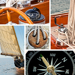 Image showing Sailboat and yacht collage