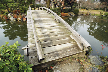 Image showing scenic wooden bridge