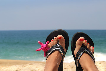 Image showing Relaxation on the beach