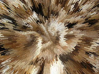 Image showing Brown and white explosion