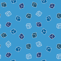 Image showing Simple background - cubes in blue