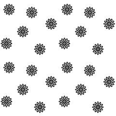 Image showing Seamless texture - flowers on a white