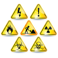 Image showing Set of warning signs