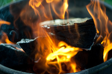 Image showing fire burning close-up