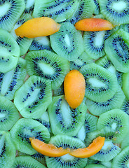 Image showing Kiwi Slices and Apricots