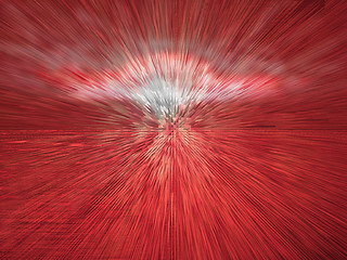 Image showing Red abstract explosion