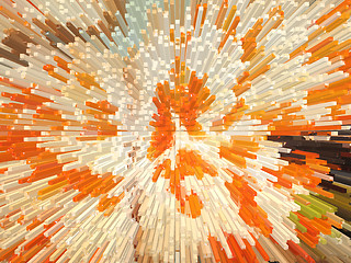 Image showing orange and white explosion