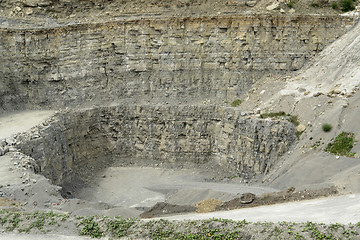 Image showing stone pit walls