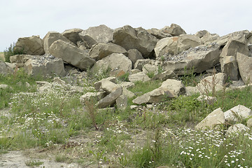 Image showing stone pile at summer time