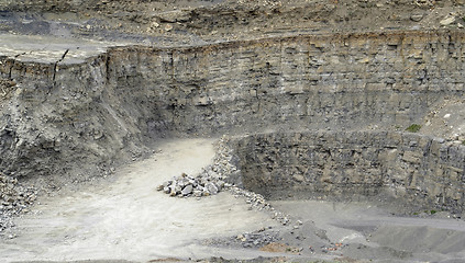 Image showing stone pit walls