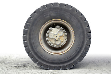 Image showing haul truck wheel