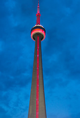 Image showing CN Tower at dusk