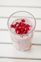 Image showing Strawberry smoothie