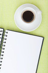 Image showing Diary and Cofee