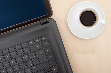 Image showing Coffee and Notebook