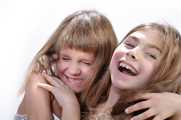 Image showing Happy lovely girlfriends