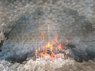 Image showing Flame in the furnace