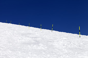 Image showing Ski trail on winter resort