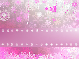 Image showing Christmas background with white snowflakes. EPS 8