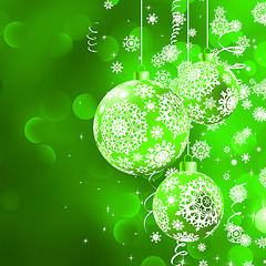 Image showing Christmas balls with stars. EPS 8