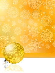 Image showing Orange christmas abstract background. EPS 8