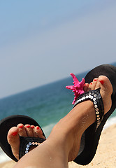 Image showing Relaxation on the beach 