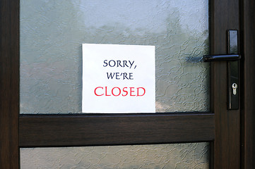 Image showing Sorry, We Are Closed