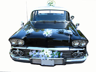 Image showing The beautiful retro car on a white background